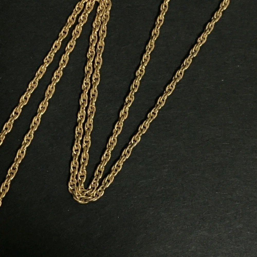 Givenchy G Gold & Black W/ Silver Rhinestones Pendant Necklace (EUC)✨️